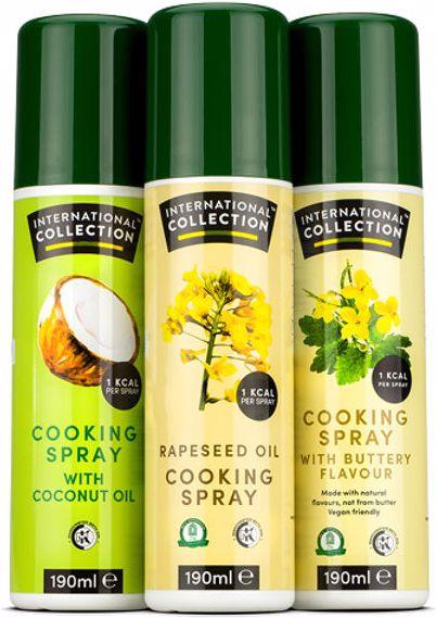 Actual product image International Collection Cooking Spray Sunflower Oil (190 ml)