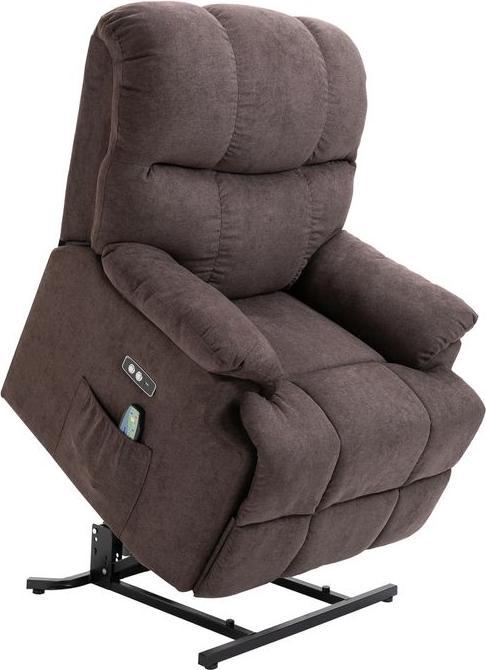Actual product image Swisshandel24 Massagesessel mit Aufstehhilfe, Wärme, USB-Fernbedienung, Braun 83x95x105cm