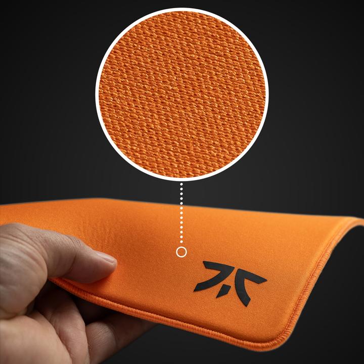 Actual product image Fnatic Max Focus 3 XL Pro Gaming Mouse Mat, Sunrise Orange Smooth Cloth Control Surface, Water Resis (XL)