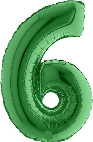Image du produit Bigiemme Ballon alu Chiffre "6" Vert