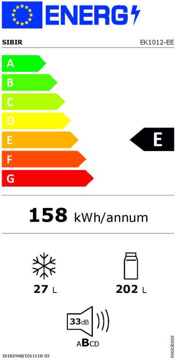 Energie-Label Sibir Universal (229 l)