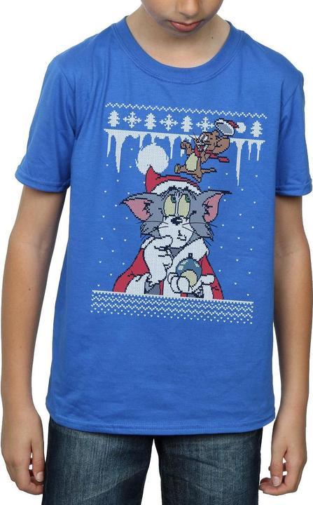 Immagine prodotto Tom & Jerry Christmas Fair Isle Maglietta Ragazzi (128)