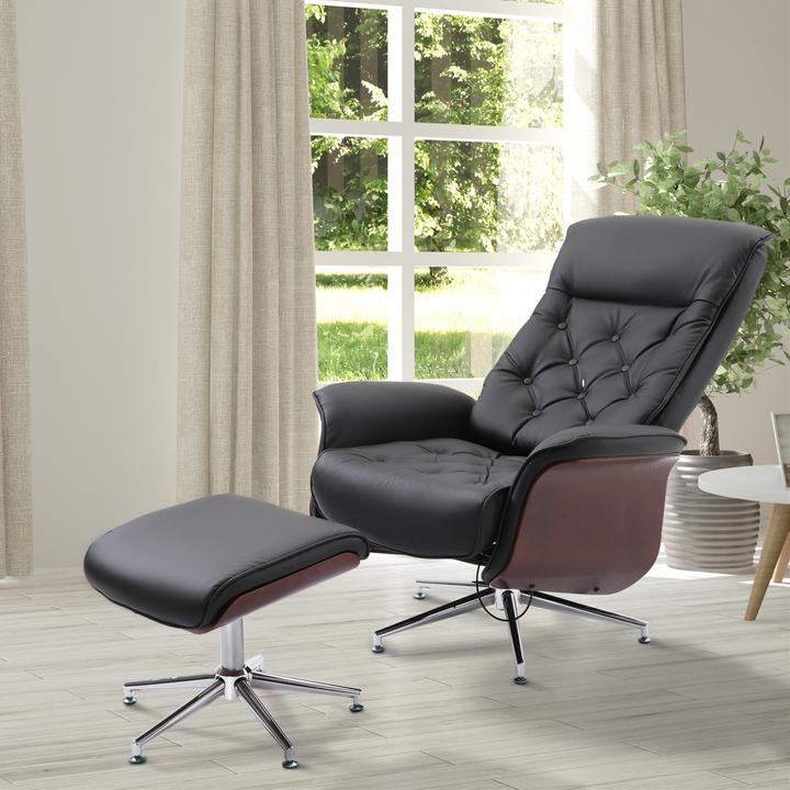 Produktbild Homcom Chesterfield Sessel mit Hocker