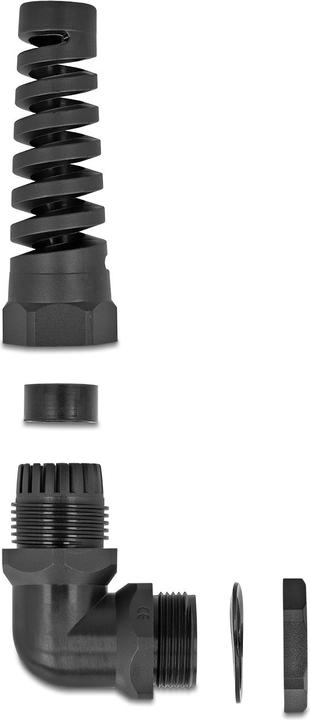 Produktbild Delock Kabelverschraubung mit Zugentlastung 90° gewinkelt PG (1 Stk.)