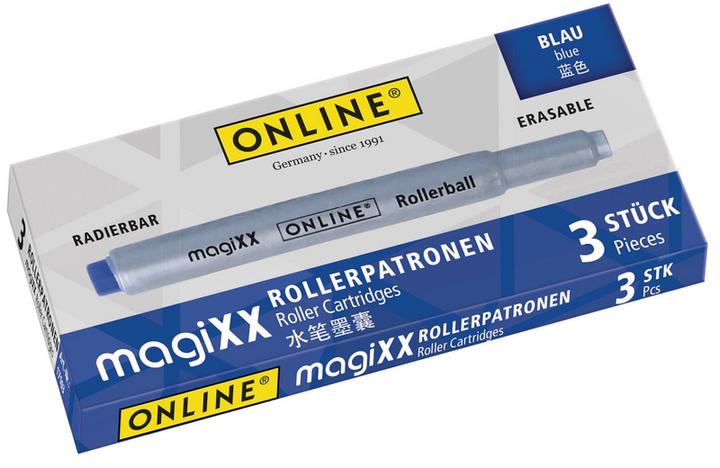Image du produit Online Cartouche rollerball 17103/12 pour MagiXX 3 pcs. (Encrier, Bleu)