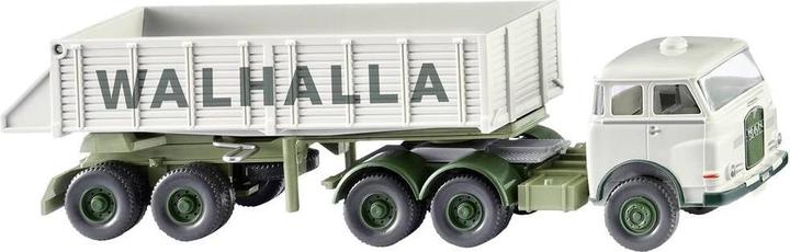 Produktbild Wiking 0677 12 H0 MAN Hinterkippersattelzug Pausbacke Walhalla Kalk