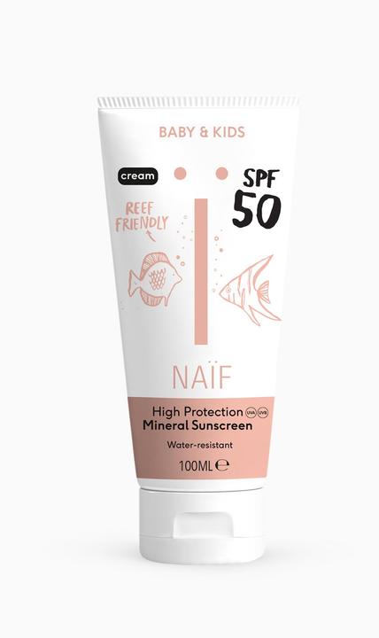 Actual product image Naïf Sunscreen (Suntan cream, SPF 50, 100 ml, 133 g)