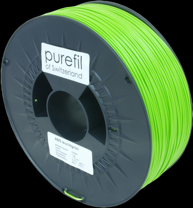 Actual product image Purefil FIlament (ABS, 1.75 mm, 1000 g, Green)