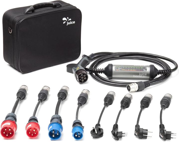 Image du produit Juice Technology Juice Booster 2 UE Traveller Set (Type 2, 22 kW, 32 A, CEE16 rouge, CEE32 rouge, CEE16 bleu, BS 1363, CEI 23, CEE 7/7, Type 13, CEE32 bleu)