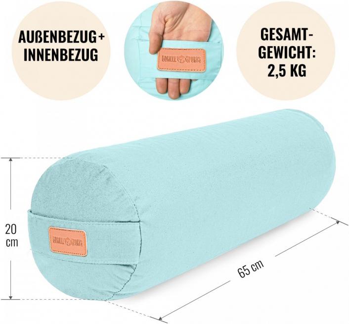 Actual product image Gorilla Sports Yoga Bolster