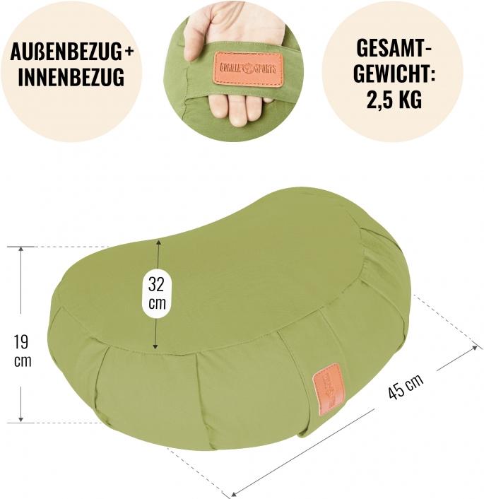 Immagine prodotto Gorilla Sports Cuscino a mezzaluna yoga (19 cm)