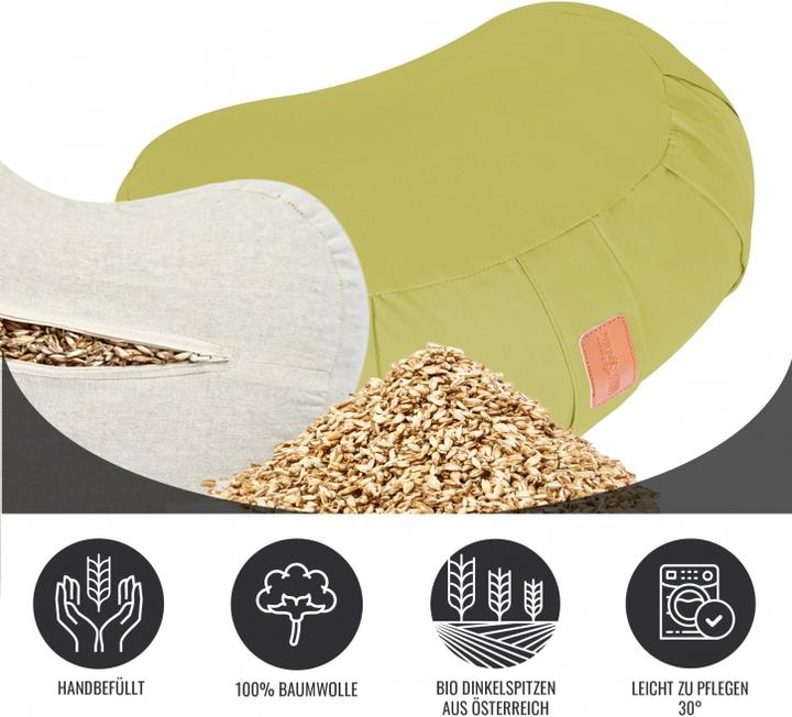 Actual product image Gorilla Sports Yoga crescent pillow