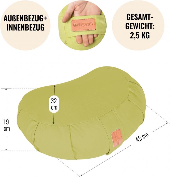 Actual product image Gorilla Sports Yoga crescent pillow