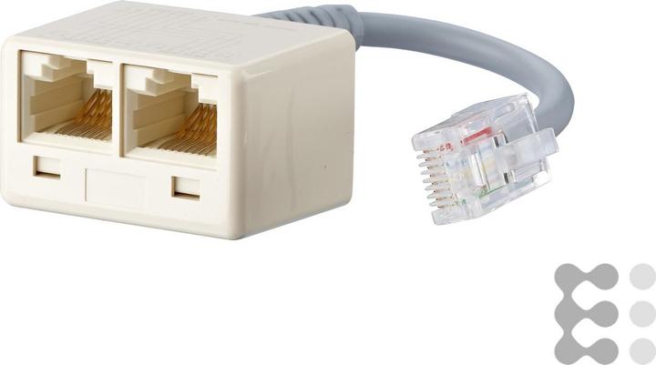 Produktbild Metz Connect BTR UAE-Adpt. mit Verl. 0,1m WE8 - 2x WE(8) 4-polig 2x Western 8/8 RJ-45 4-polig Ausgaenge gespli...