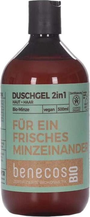 Produktbild Benecos Für ein frisches Minzeinander Duschgel 2in1 Minze Haut & Haar Bio (500 ml)