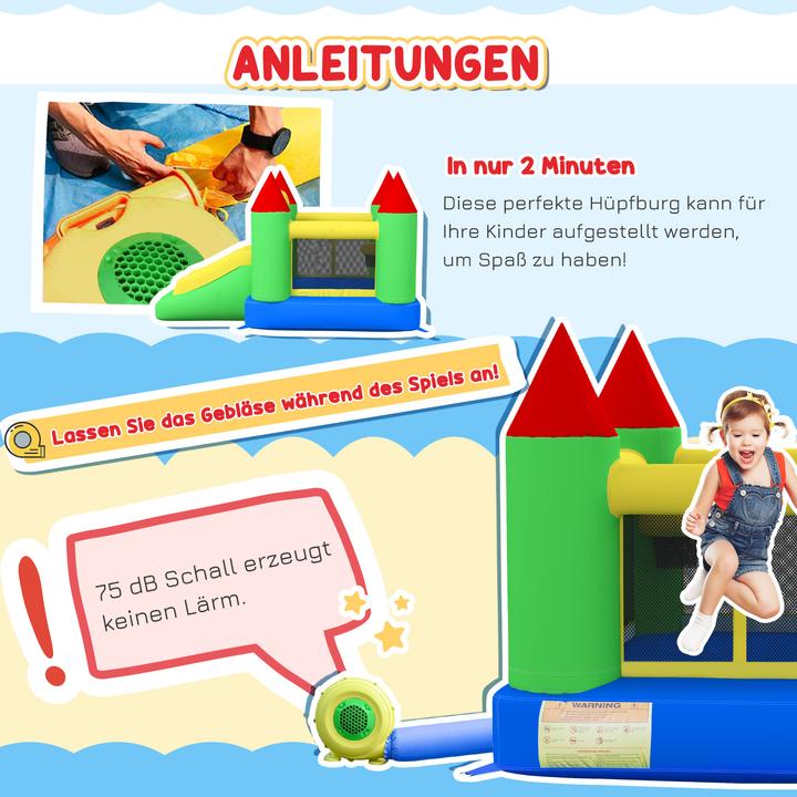 Produktbild Homcom Hüpfburg Oxford Mehrfarbig