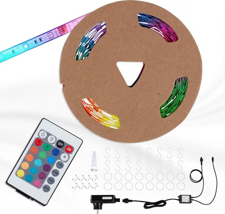 Briloner Flexband RGB-LED, 280xRGB-LED/0,11W, IP44 per esterni, 10m (1000 cm, Interno)