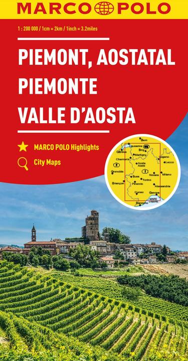 Image du produit Carte régionale Italie 01 Piémont, Vallée d'Aoste 1:200.000