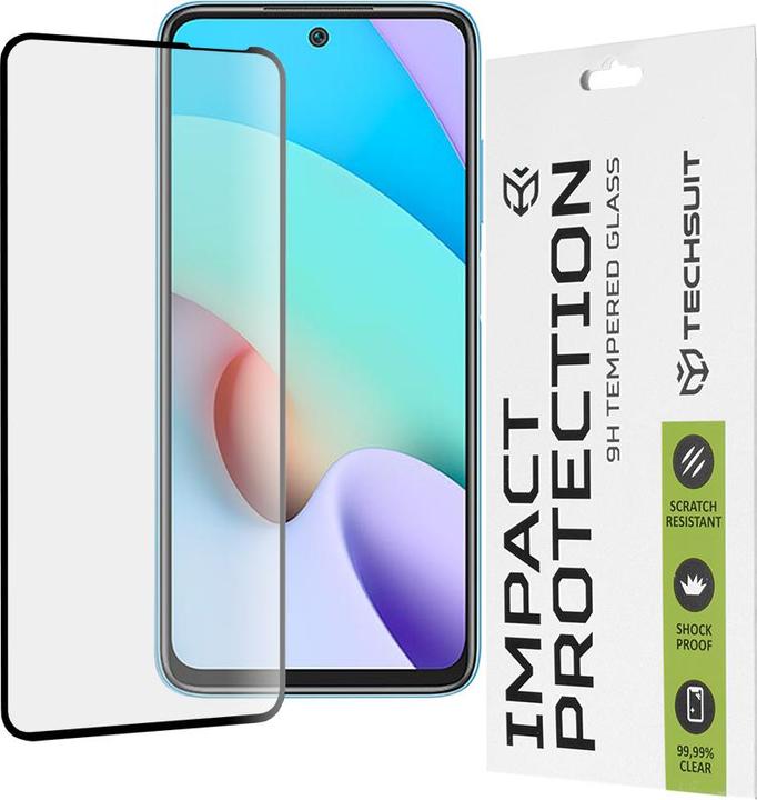 Image du produit Techsuit - 111D Full Cover / Full Glue Glass - Xiaomi Redmi 10 / Redmi 10 2022 - Black (1 pièce(s), Xiaomi Redmi 10)
