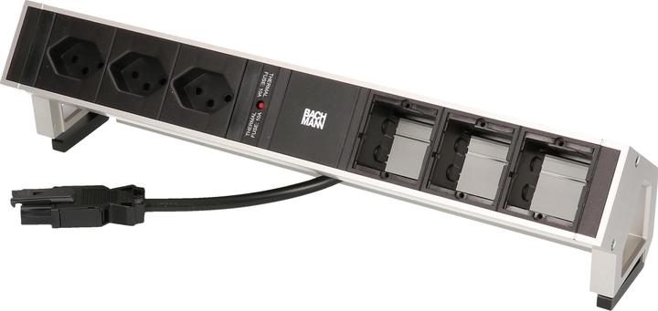 Bachmann Tischsteckdosenleiste DESK 2, 3x T13, 90°, 3x ABD leer (3 x, Typ 13, 0.20 m)
