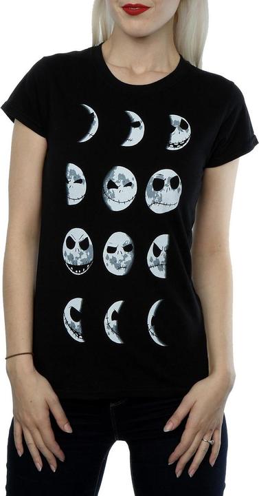 Actual product image Disney Womens/Ladies Nightmare Before Christmas Jack Moon Cotton T-Shirt (L)