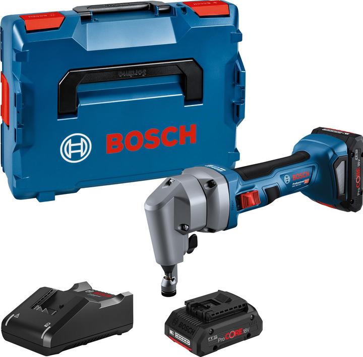 Quick charger GAL 18V-40 Professional, L-BOXX 136, GNA 18V-16 E, 2x ProCORE18V 4.0Ah rechargeable battery