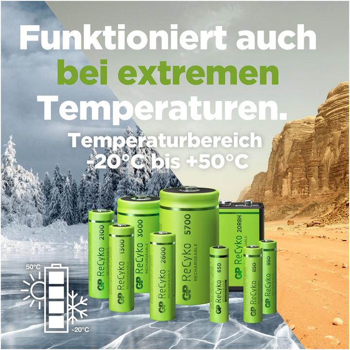 Image du produit GP Batteries ReCyko (2 pcs, D, 5700 mAh)
