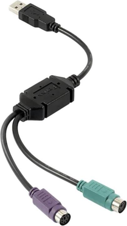Produktbild Perixx USB 2.0 Y-Kabel (1x USB 2.0 Stecker A - 2x PS/2-Buchse) PERIPRO-401 B 0.1 (0.15 m, USB 2.0)