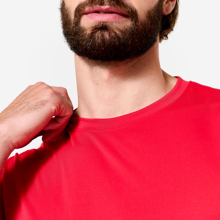 Actual product image Domyos T-Shirt Herren atmungsaktiv Rundhalsausschnitt - rot (XL)
