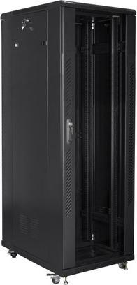 Produktbild Lanberg -Schränke FF01-8847-12B (47U, 19 "" 800mm 800 mm, stehend, voll, Glas, 800 kg, schwarz) (47 HE, 19 Zoll Rack)