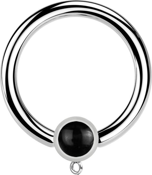 Immagine prodotto Star Piercing Anello Micro Closure in argento con cilindro in pietra turchese per ciondoli (senza ottone, Mnerale, Acciaio chirurgico 316L)