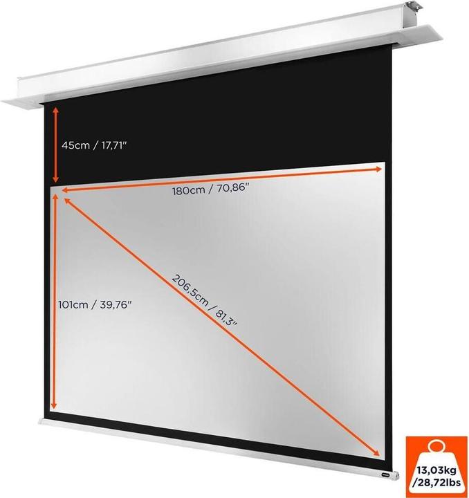 Produktbild Celexon Einbauleinwand Motor Professional + 180x102cm 16:9 (81.50", 16:9)