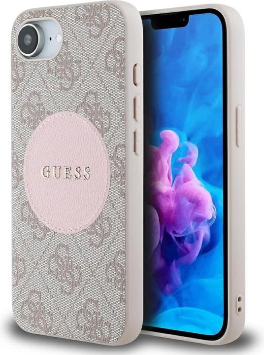 Immagine prodotto Guess - 4G Circle Classic Logo MagSafe (GUHMPSE4P4PGRSGP) - iPhone 16e - Pink (Apple iPhone 16e)