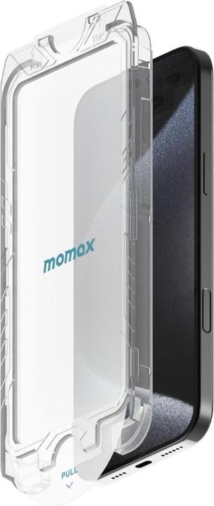 Actual product image Momax GlassPro+ armoured glass (1 Piece, Apple iPhone 16 Pro Max)