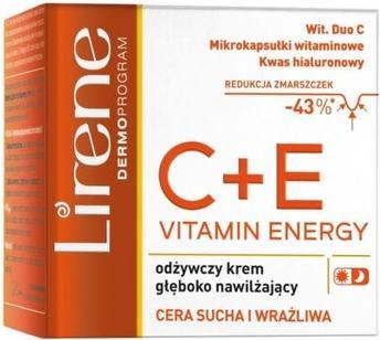 Lirene Vitamin Energy C + E nourishes wrinkle-reducing cream. deeply moisturizing for dry and (50 ml, 24h Creme)
