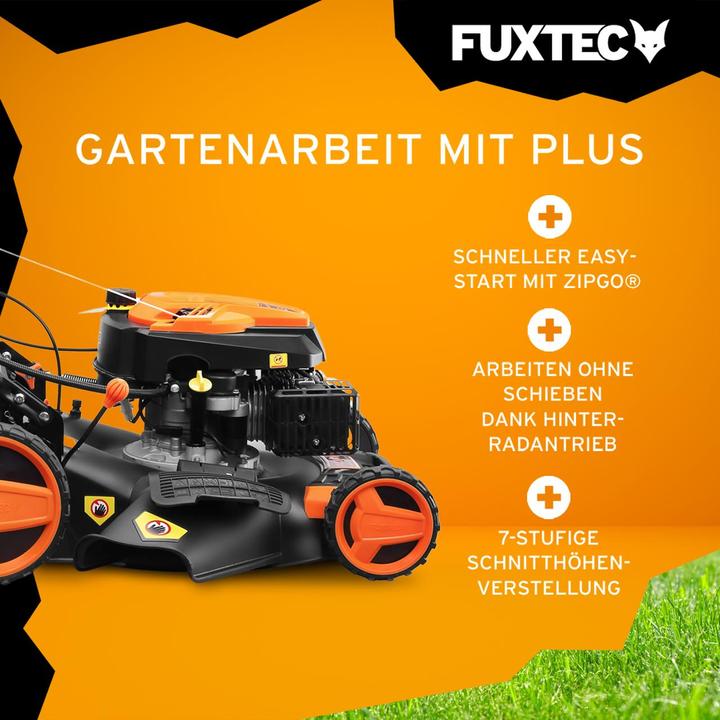 Immagine prodotto Fuxtec Tagliaerba a benzina con avviamento elettrico zipgo® (Batteria ricaricabile)