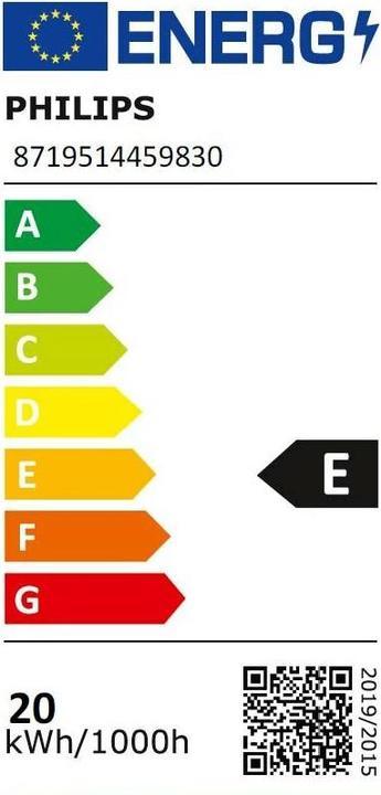 Label énergétique Philips 45983000 CorePro LEDtube 1500mm 20W 865 (G13, 20 W, 2200 lm, 1 x, E)