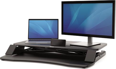 Image du produit Fellowes Corsivo™ poste de travail assis/debout, HxLxP 110 x 800 x 615 mm, noir.