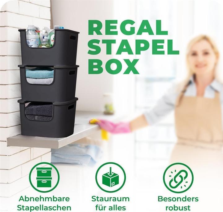 Immagine prodotto Novaliv 6x Aufbewahrungsbox Bad Organizer Kleiderschrank Schubladen Ordnungssystem Schwarz Wohnmobil