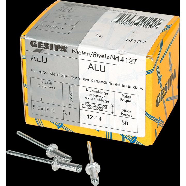 Actual product image Gesipa Blind rivets 5.0x18 mm aluminium 50 pieces