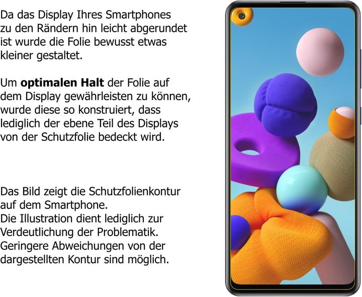Actual product image Dipos Screen Protector Anti-Shock (2 Piece, Samsung Galaxy A21s)