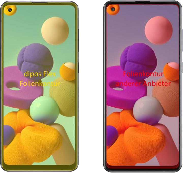 Produktbild Dipos Displayschutzfolie Full-Cover 3D (2 Stück, Samsung Galaxy A21s)