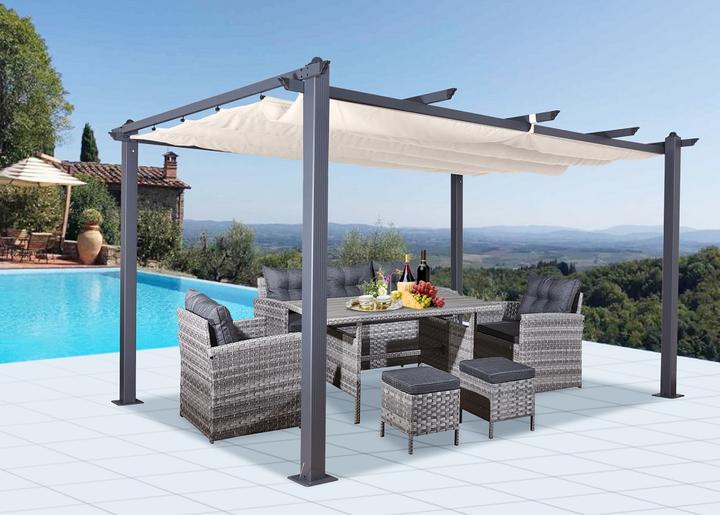 Immagine prodotto Jet-Line Padiglione Luxor antracite-beige 4x3 m (400 cm, 300 cm)