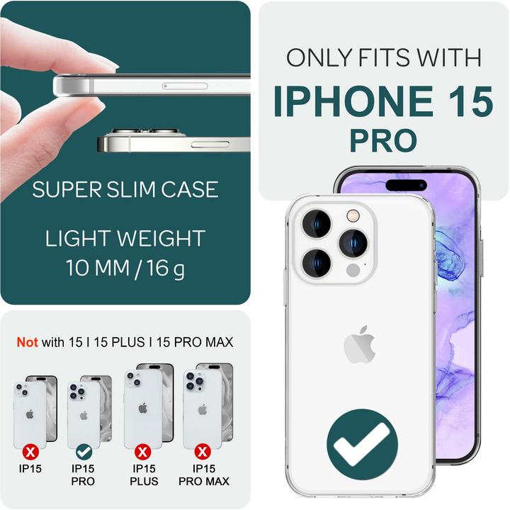 Produktbild Nalia Klare 360 Grad Hülle (Apple iPhone 15 Pro)