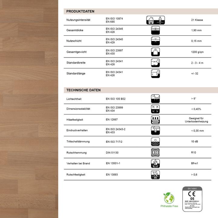 Valori nutrizionali e ingredienti Karat Buche-Optik 101S (Pavimento vinile)