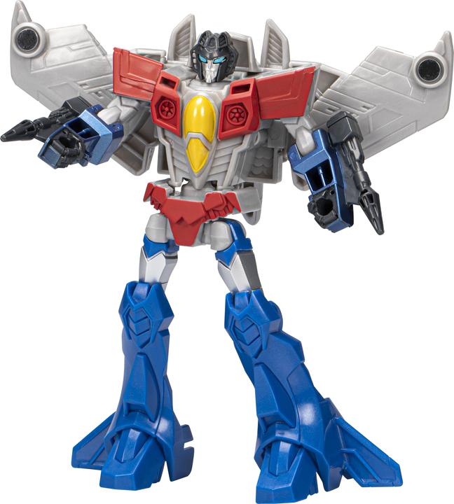 Actual product image Hasbro Transformers toy EarthSpark Warrior-Class Starscream action figure, robot toy for kids