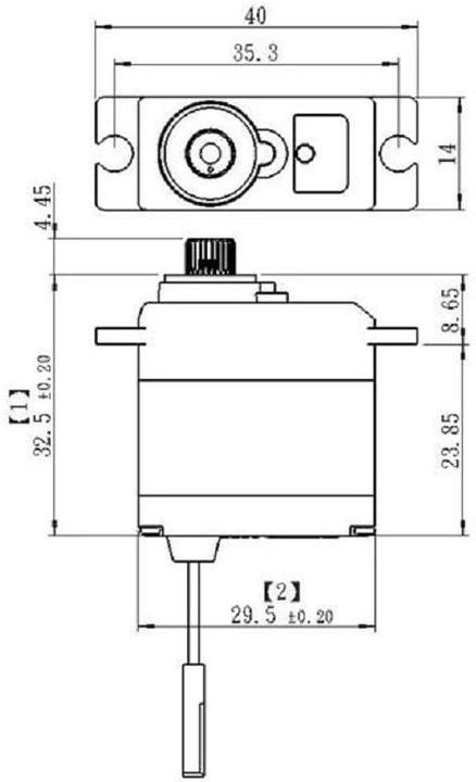 Actual product image Savöx Mini Servo SW-0250MG+, 5.0 kg Digital, Waterproof