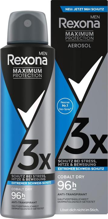 Immagine prodotto Rexona Deodorante Spray Protezione Massima Cobalto Dry 150 ml (Getto vaporizzato, 150 ml)