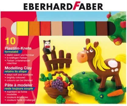 Actual product image Faber-Castell Plasticine modelling clay 10 piece cardboard box