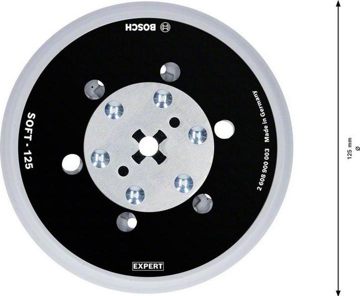 Image du produit Bosch Professional Zubehör EXPERT Multihole (EXPERT Trou multiple) Plateau de support universel, 125 mm, souple (Fin)